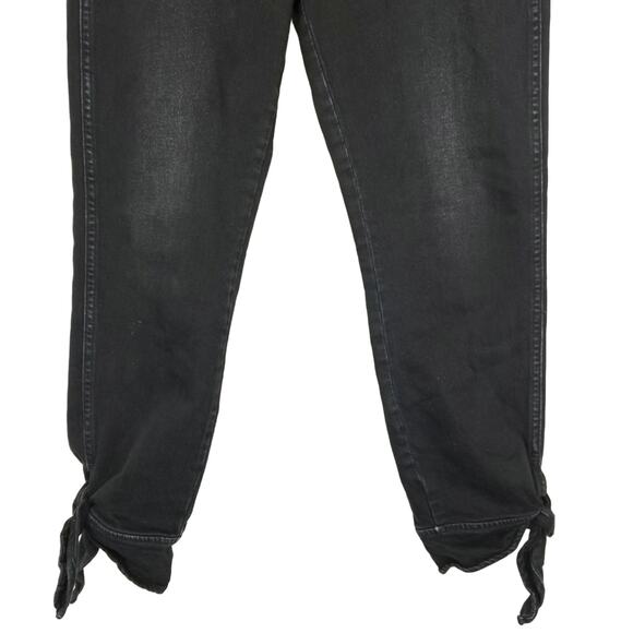 COS Black Magic Tie Ankle Jean, Washed Black Denim, Made in USA, Size 31 - Picture 6 of 12